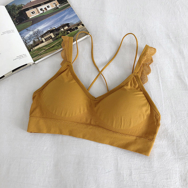 Bustiera de dama de zi cu zi cu bretele incrucisate si dantela