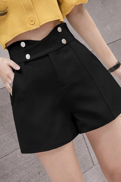 Ženske ležerne kratke hlače visokog struka i džepova