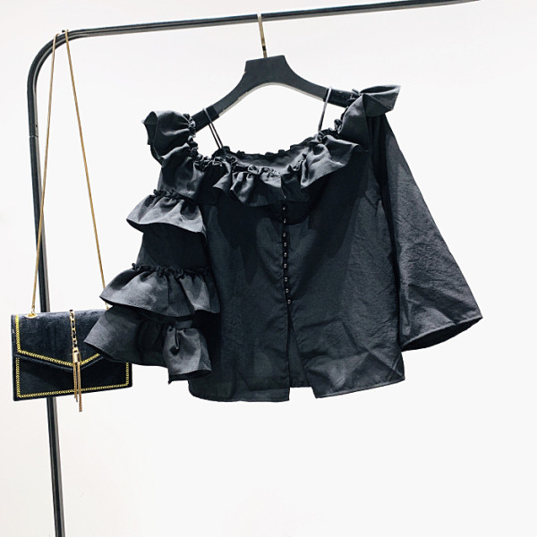 Moodne naiste särk paatkaelusega ja 3/4 varrukatega