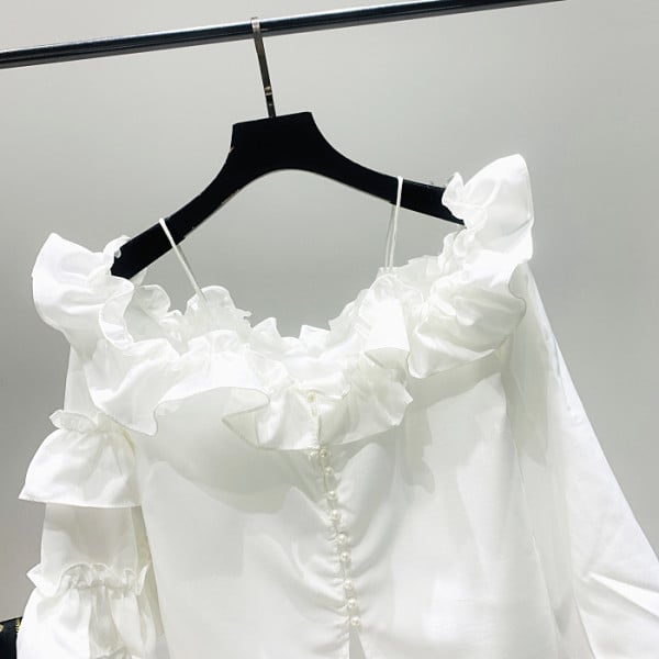 Moodne naiste särk paatkaelusega ja 3/4 varrukatega