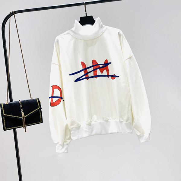 Bluza de dama sport model nou cu imprimeu si guler inalt