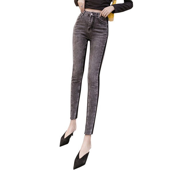 Ženski proljetni pripijeni model traperica s bočnim rubovima