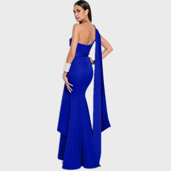 Rochie lungă de damă model NOU, cu umăr gol și fante