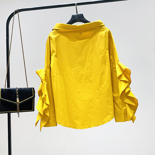 Új modell női ing nyakkendővel és spitz nyakkivágással