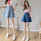 Laisvalaikio trumpas moteriškas sijonas aukštu juosmeniu – kirpimo modelis