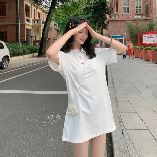 Hosszú női ing színes gombokkal