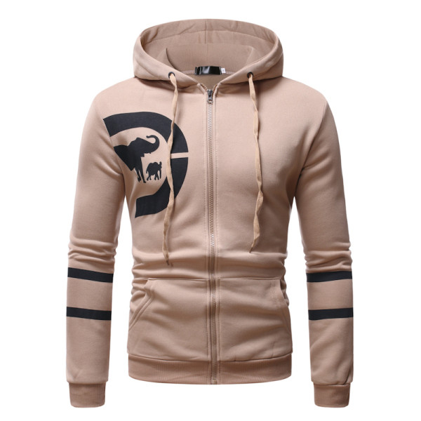 Kapuutsiga ja pikkade varrukatega vabaaja meeste dressipluus