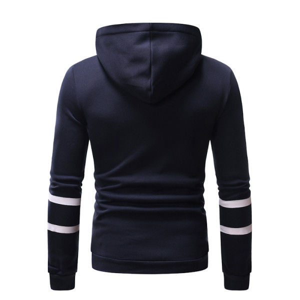 Kapuutsiga ja pikkade varrukatega vabaaja meeste dressipluus