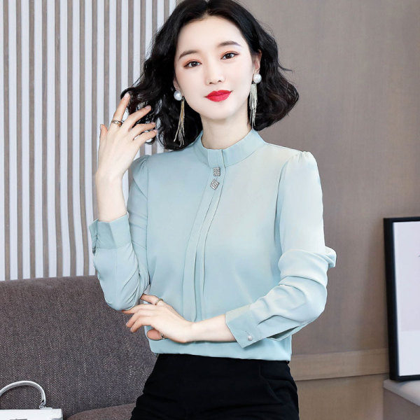 Moodne madala krae ja pikkade varrukatega naiste särk