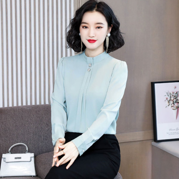 Moodne madala krae ja pikkade varrukatega naiste särk