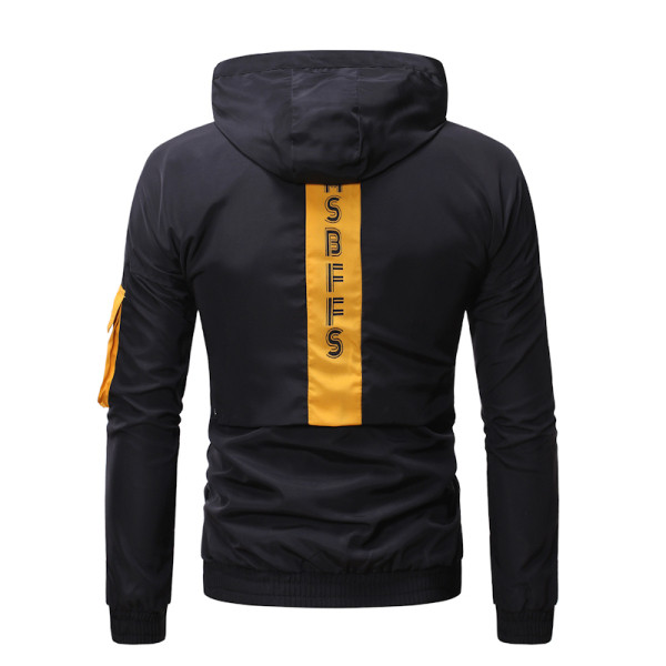 Ležerna muška proljetna jakna s kapuljačom i dugim krakovima