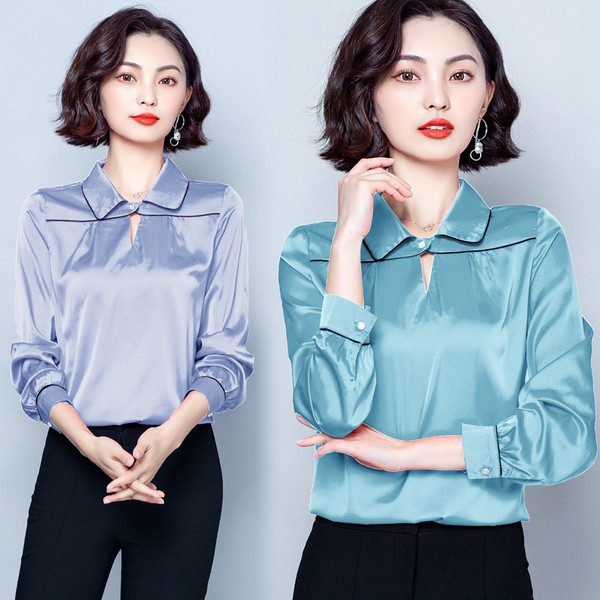 Új modell női ing klasszikus gallérral és hosszú ujjal