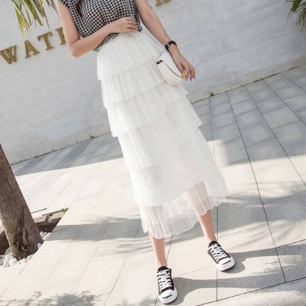 Fusta de dama moderna cu talie inalta - model croiat