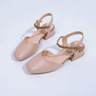 Női bőr rugós cipő pánttal