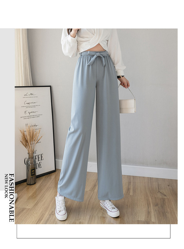 Új modell alkalmi női nadrág magas derékkal és övvel