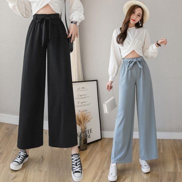 Új modell alkalmi női nadrág magas derékkal és övvel