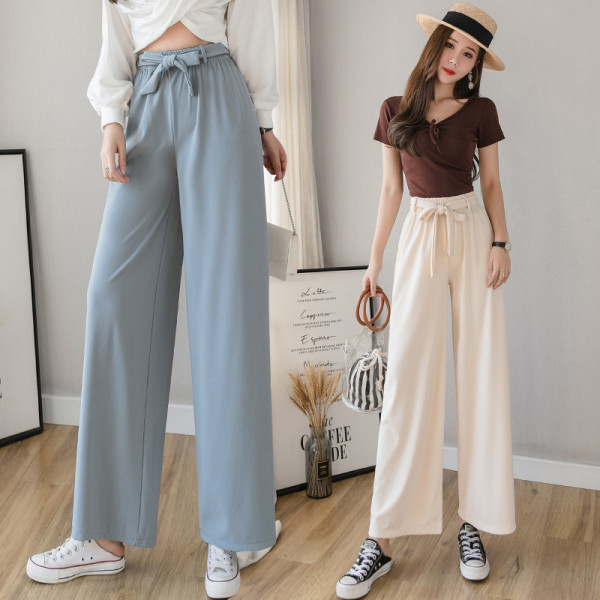 Új modell alkalmi női nadrág magas derékkal és övvel