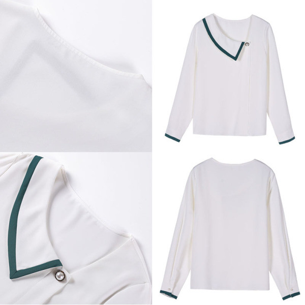 Cămașă elegantă de damă, cu mâneci lungi și decolteu pătrat