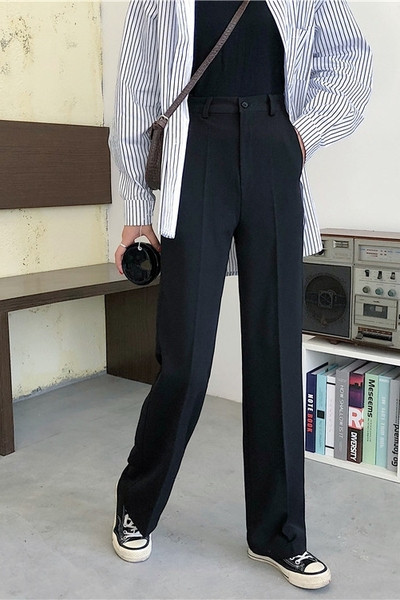 Sieviešu bikses ar augstu vidukli - taisns modelis