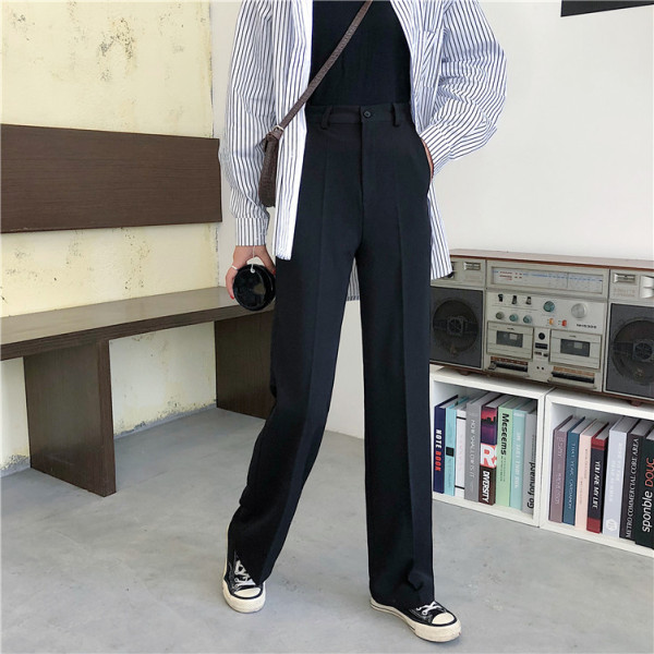 Sieviešu bikses ar augstu vidukli - taisns modelis