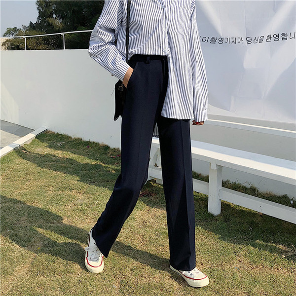 Sieviešu bikses ar augstu vidukli - taisns modelis