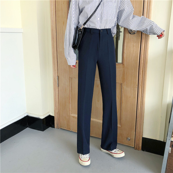 Sieviešu bikses ar augstu vidukli - taisns modelis