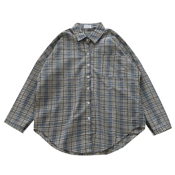 Ležerna karirana ženska košulja s klasičnim ovratnikom i džepom