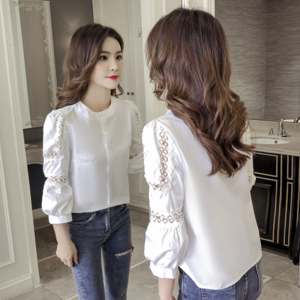 Modern női ing 3/4-es ujjal és csipkével