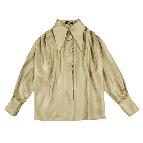 Női sifon ing gombokkal és hosszú ujjú