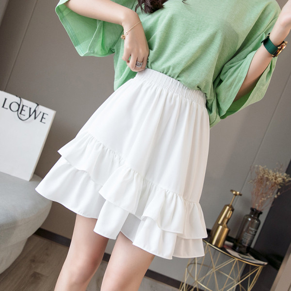 Fusta scurta casual de dama cu talie inalta - model croiat