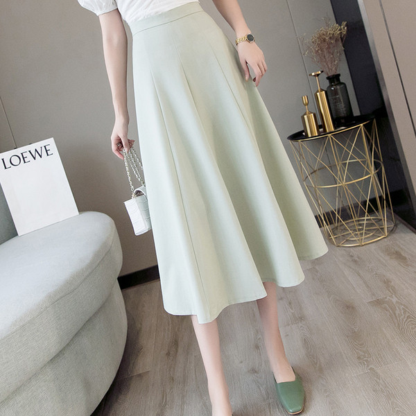 Fusta lunga dama casual cu talie inalta - model croiat