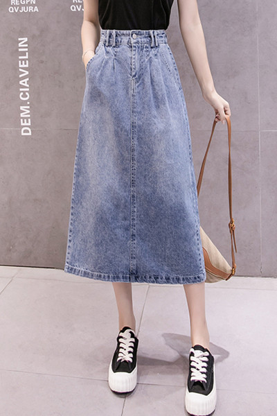 Sieviešu moderni svārki ar augstu vidukli un šķēlumu