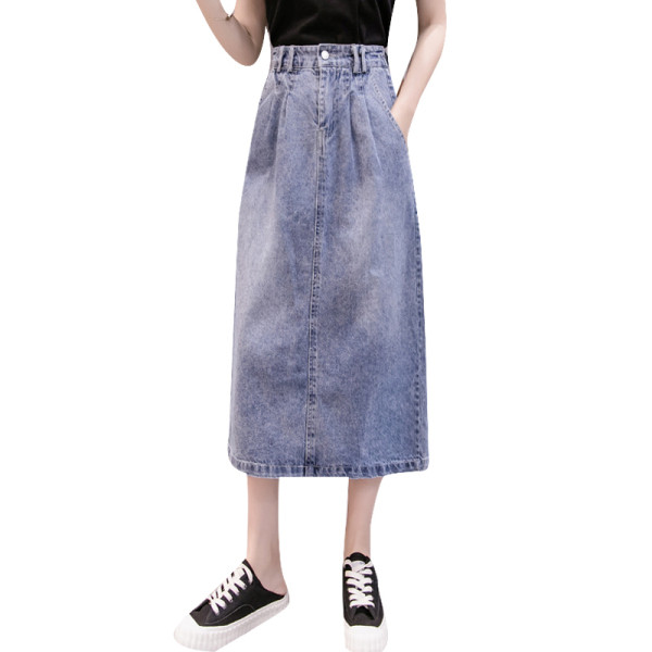 Sieviešu moderni svārki ar augstu vidukli un šķēlumu