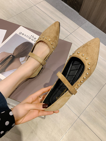 Pantofi casual dama cu bretele si element metalic