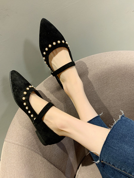 Pantofi casual dama cu bretele si element metalic