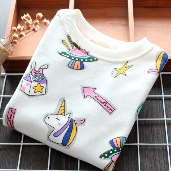 Alkalmi gyerekblúz ovális nyakkivágással és mintával lányoknak