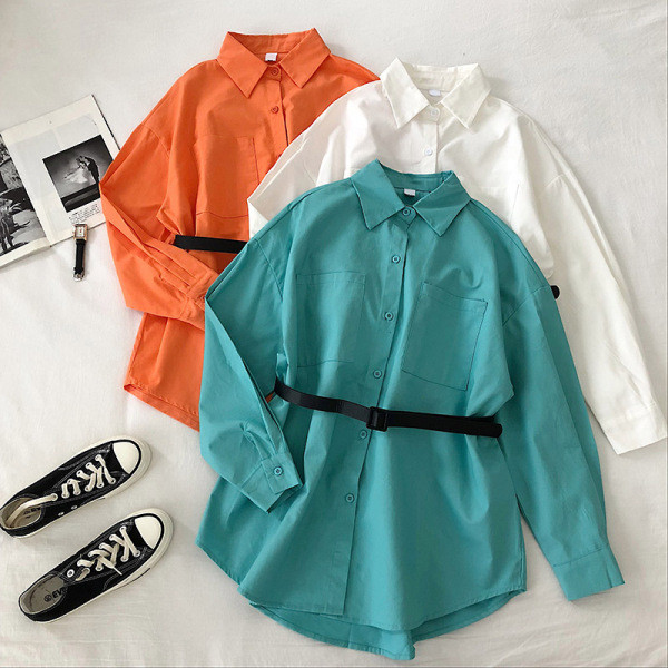 Női ing zsebbel és derékövvel