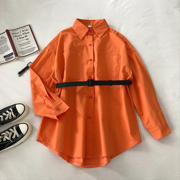 Női ing zsebbel és derékövvel