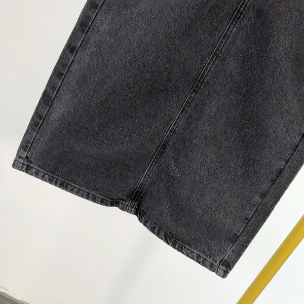 Fusta din denim de primavara model nou cu talie inalta