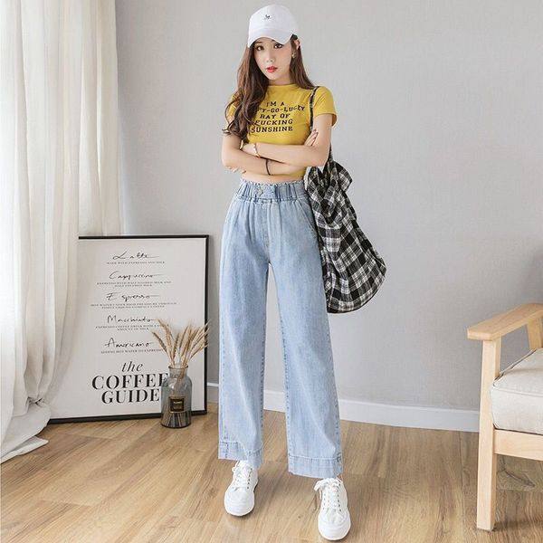 Modern női farmer rugalmas derékkal - széles modell