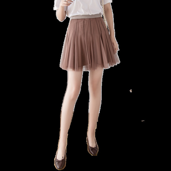 Női lezser rövid szoknya tüllel és magas derékkal