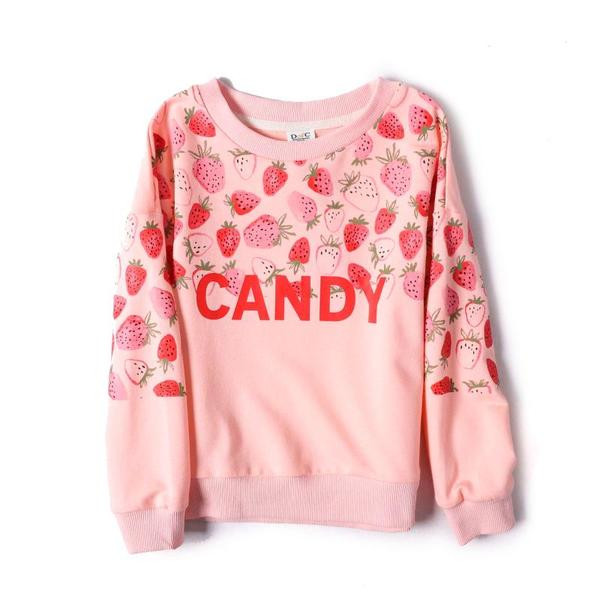 Bluza de primavara model nou cu inscriptie si imprimeu pentru fete