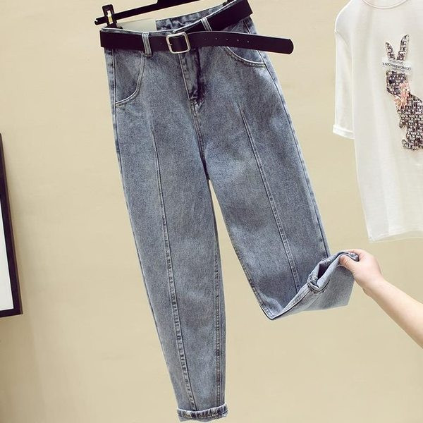 Blugi casual de dama cu talie inalta si marimi pana la 5XL