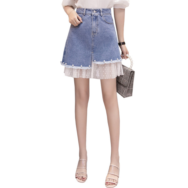 Női szoknya tüll és gyöngyökkel Karcsú modell A-vonal