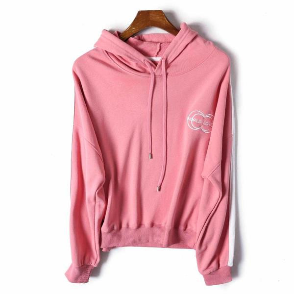 Női sport-hétköznapi pulóver kapucnival