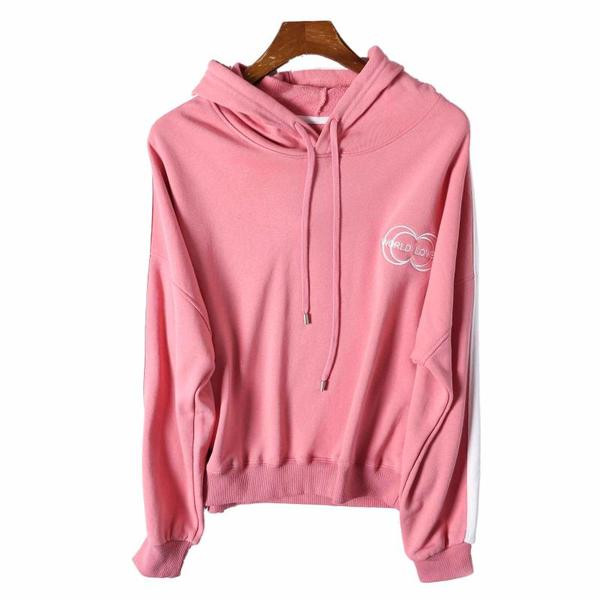 Női sport-hétköznapi pulóver kapucnival