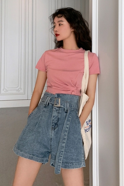 Magas derekú farmer és öv - széles modell