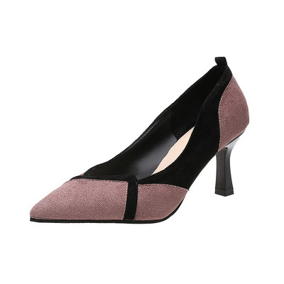 Mūsdienīgi sieviešu apavi no eko zamšādas - smaila modeļa