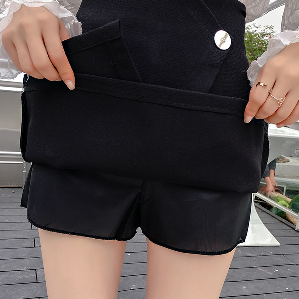 Ikdienas sieviešu asimetriski īsi svārki ar augstu vidukli