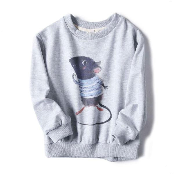 Bluză de primăvară pentru copii cu mâneci lungi și imprimeu